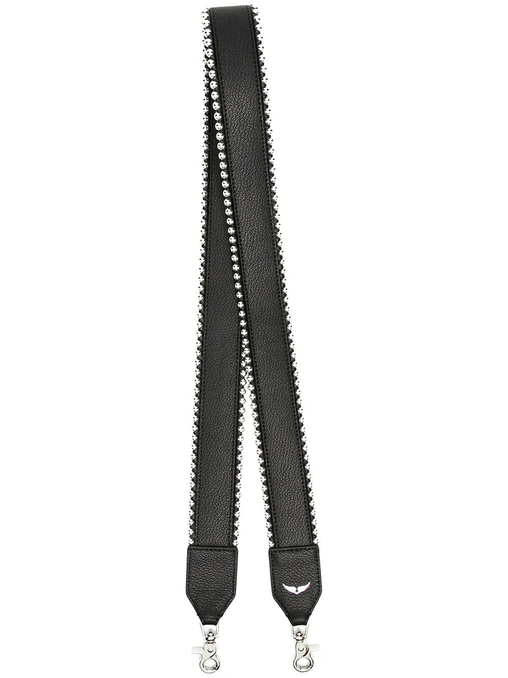Zadig&Voltairegrained leather stud piping bag strap