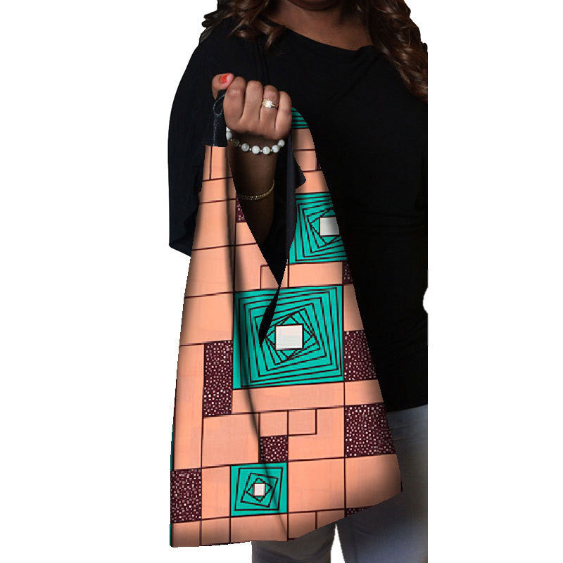 Tote Vibe Traditional African Tote Bag – Multicolor Cotton Shoulder Bag