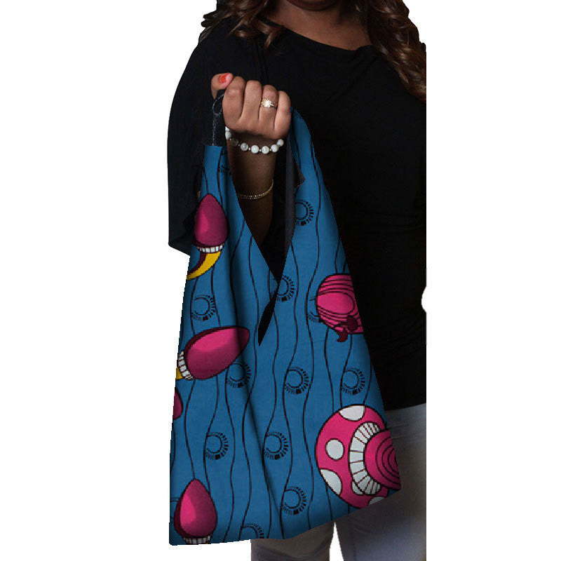 Tote Vibe Traditional African Tote Bag – Multicolor Cotton Shoulder Bag