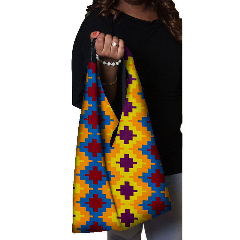 Tote Vibe Traditional African Tote Bag – Multicolor Cotton Shoulder Bag