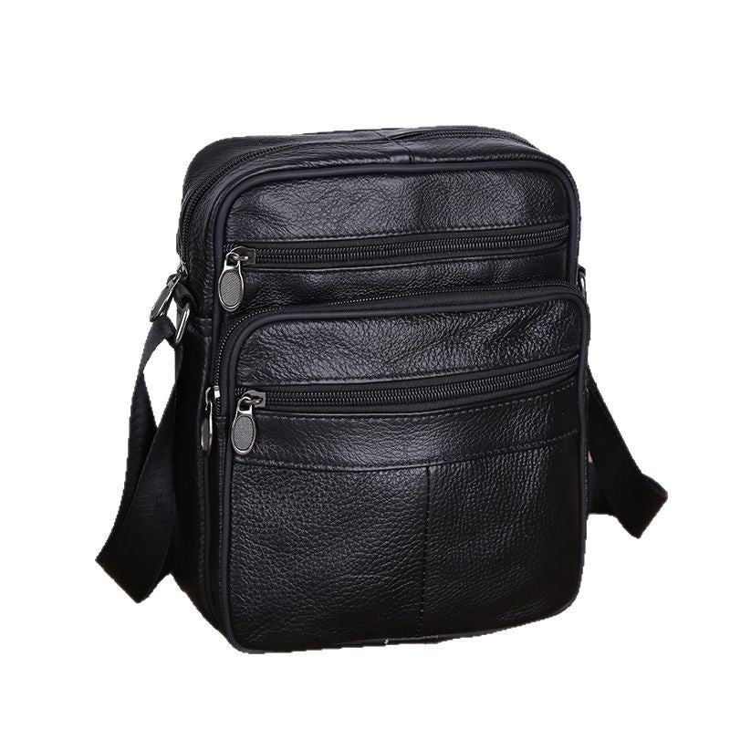 Men Leather Shoulder Bag Casual Crossbody Business Style | Tote Vibe