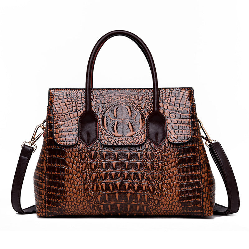 Tote Vibe Women’s Fashion Tote Bag Crocodile Pattern – Stylish Everyday Carry