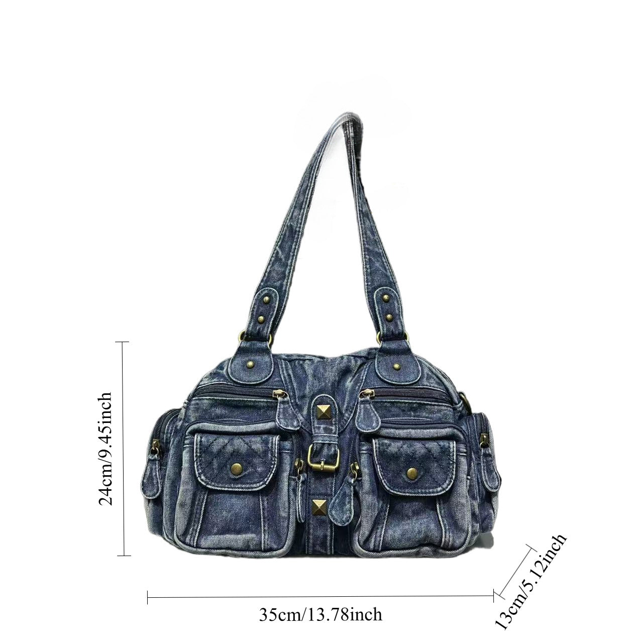 Vintage Denim Crossbody Bag for Women with Multi-Pockets | Tote Vibe