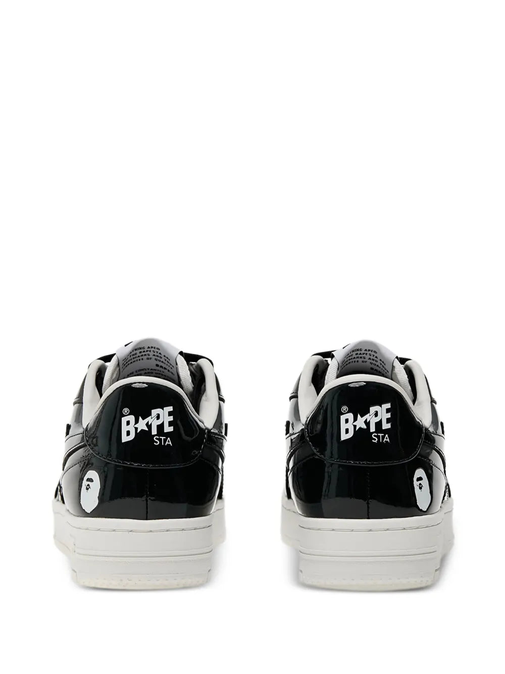 A BATHING APE? Sta Icon Patent Leather Low-Top