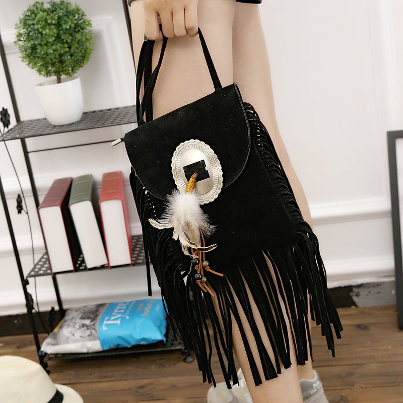 Tote Vibe Bag Fringe Leather Tote – Stylish Tassel PU Shoulder Bag