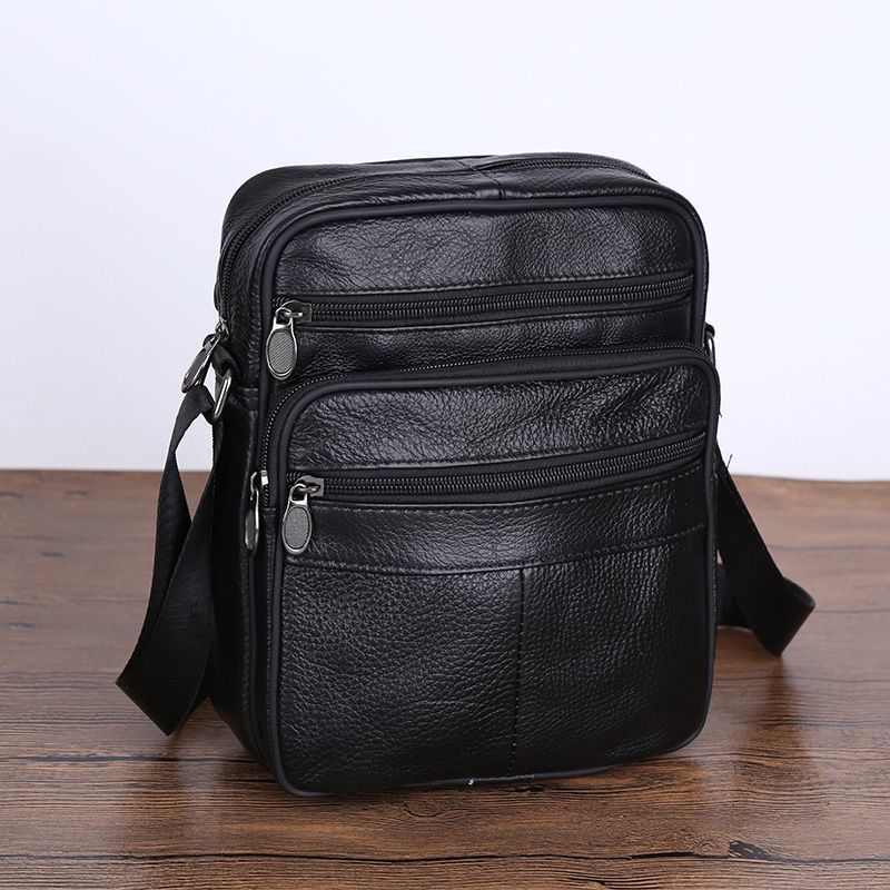 Men Leather Shoulder Bag Casual Crossbody Business Style | Tote Vibe