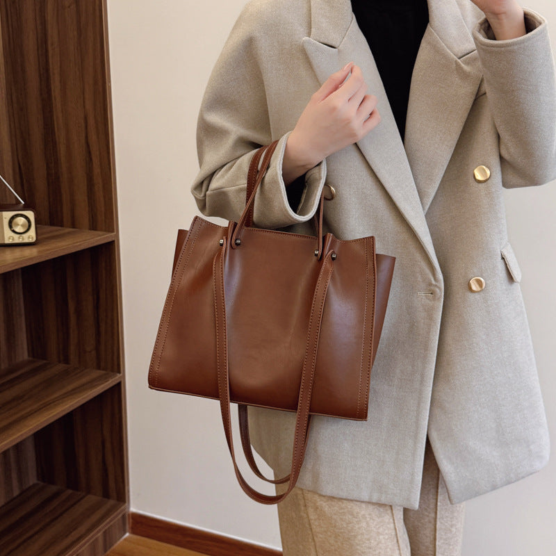 Casual High-capacity Tote Shoulder Bag – Tote Vibe PU Leather